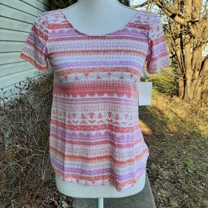 BP Scoop Neck Print Top